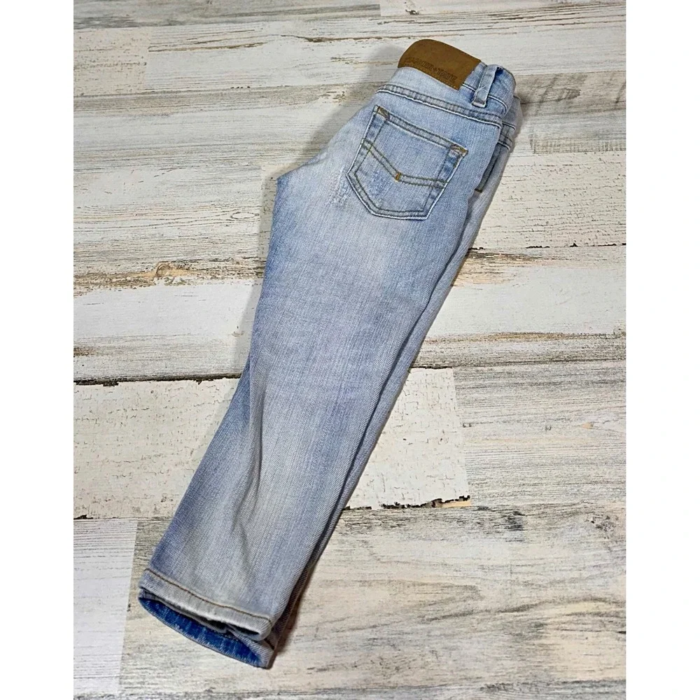 Tucker + Tate Distressed Jeans Kids 2 Light Blue Excellent Skinny Ripped Denim